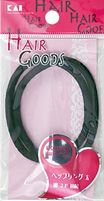 4901601281217 【360個入】 HA3024 H／G ヘップリング 太 黒2P抗菌 99254【キャンセル不可】 貝印 HAIR GOODSヘップリング 太 HA3024 | キリン堂