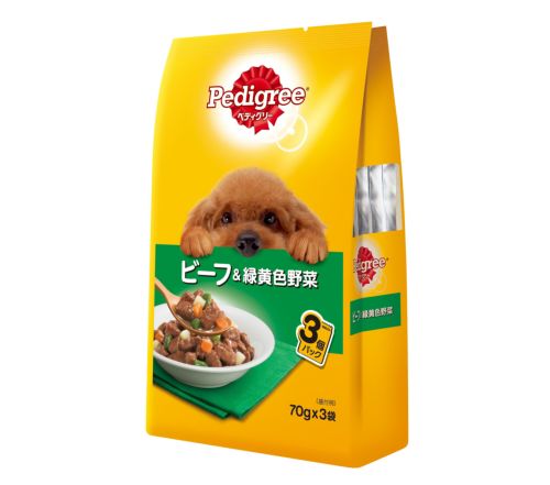 ペディグリーパウチ 成犬用 ビーフ チキン 緑黄色野菜 ７０ｇ ３袋 キリン堂通販shop