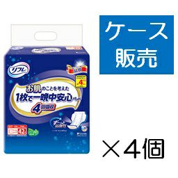 ケース販売_4入り】リフレ １枚で一晩中安心パッド６回吸収３６枚