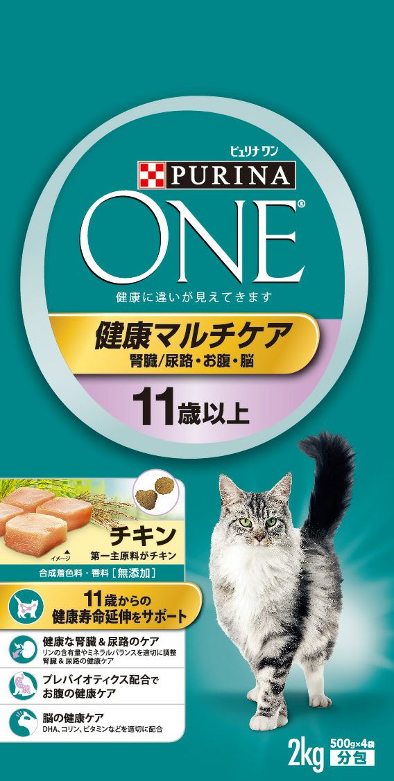 ピュリナワン キャット 健康マルチケア 11歳以上 チキン 2kg