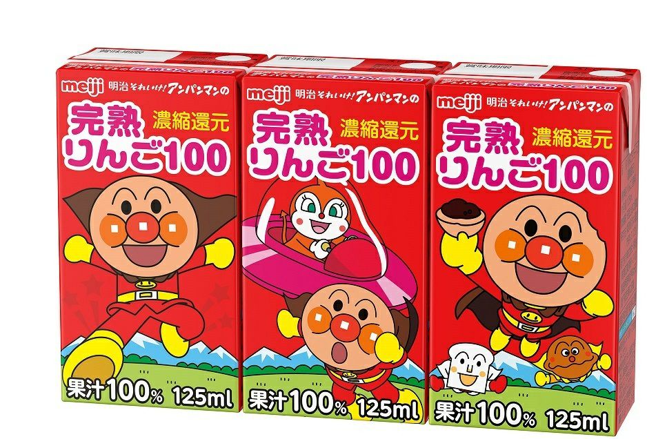 明治 アンパンマンの完熟りんご １２５ｍｌｘ３ キリン堂通販shop