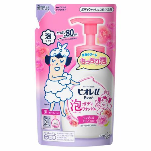 ビオレu泡で出てくるボディウォッシュ　エンジェルローズの香り　つめかえ用　４８０ｍｌ
