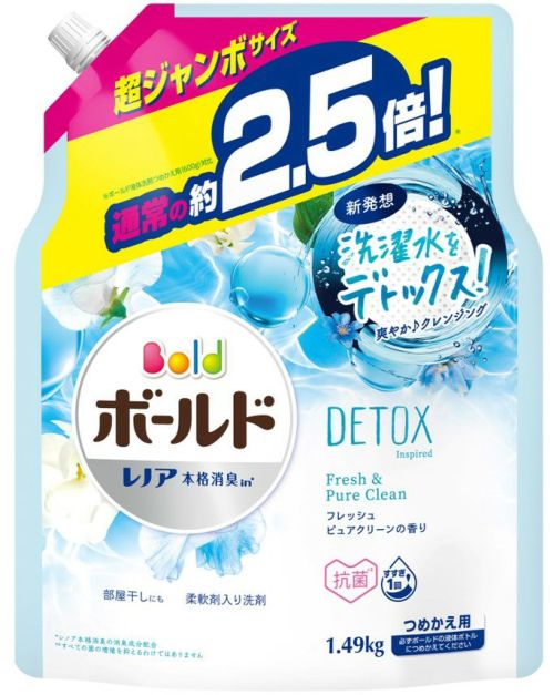 （まとめ）P＆G ボールド ジェルボール4D 爽やかフレッシュフラワーサボンの香り つめかえ 超ジャンボサイズ 1パック(3 1個)