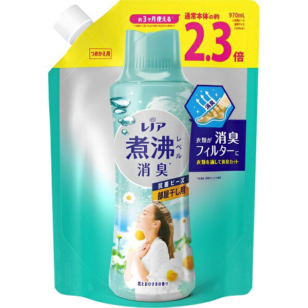 ﾚﾉｱ煮沸ﾚﾍﾞﾙ消臭抗菌ﾋﾞｰｽﾞ部屋干し 花とおひさまの香り つめかえ用特大