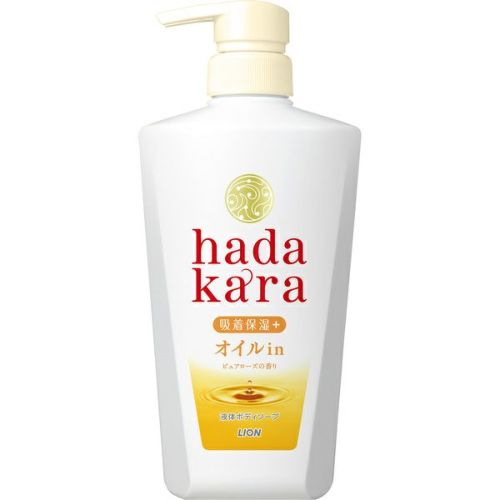 hadakara (ハダカラ) ボディソープ オイルインタイプ ピュアローズの香り 本体 480ml